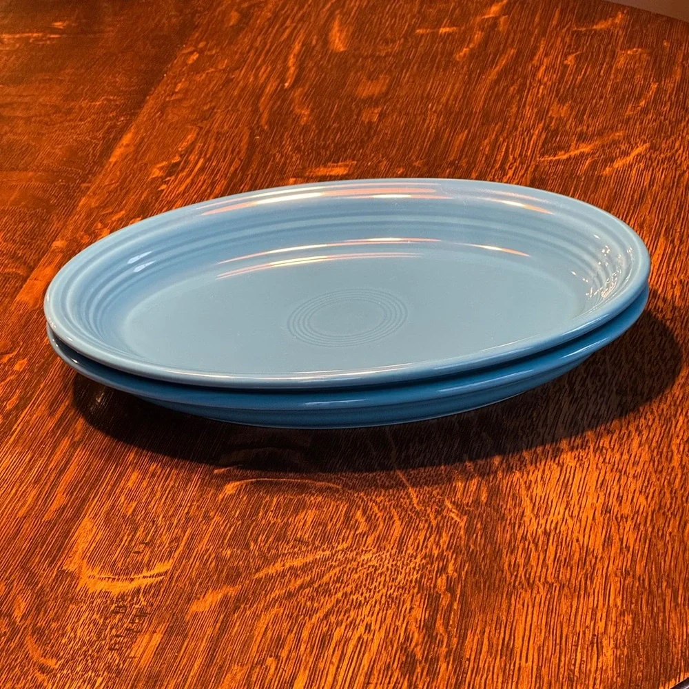 Vintage Fiestaware, Oval (Retired Color, Peacock, REPLACEMENT Platter). GMC